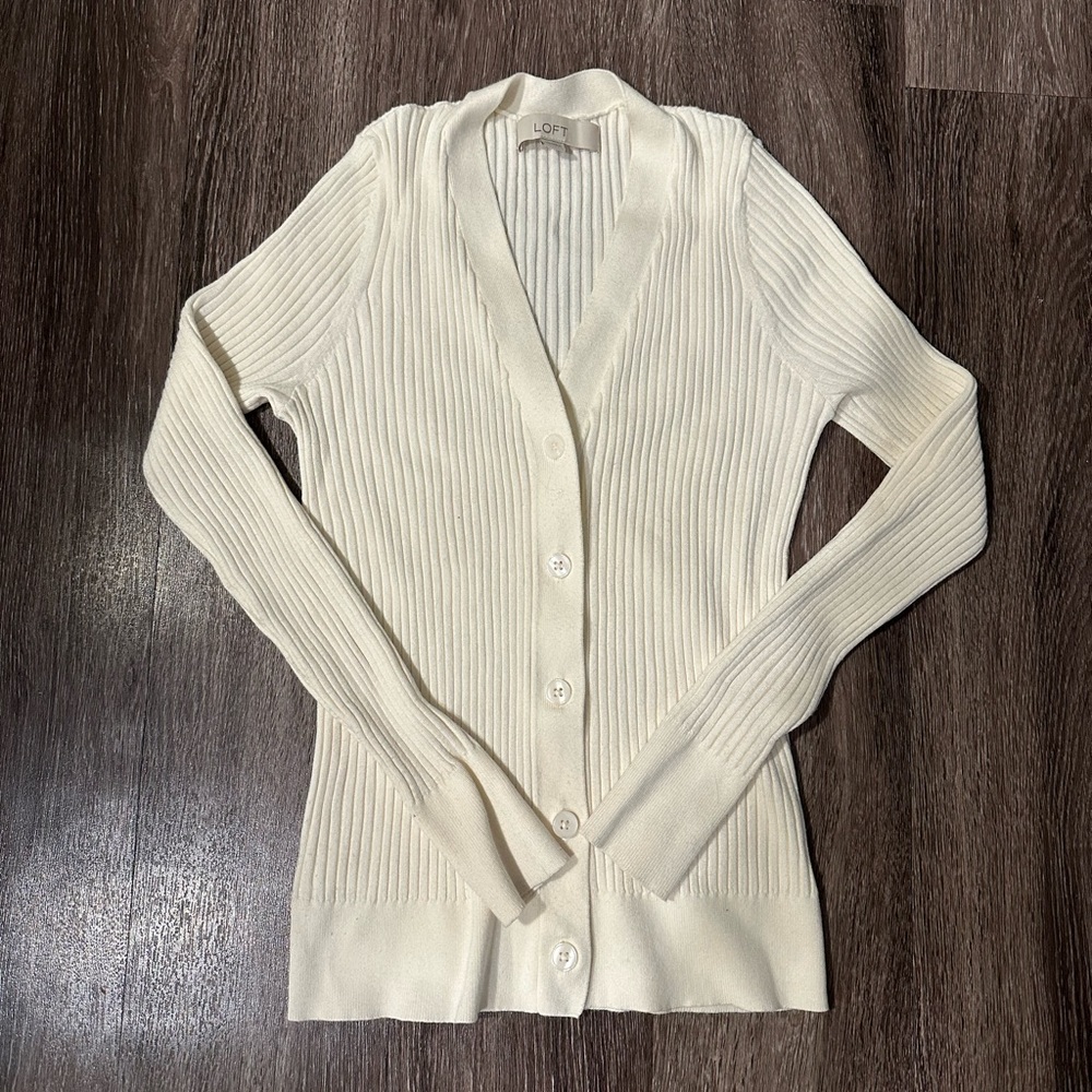 White cardigan